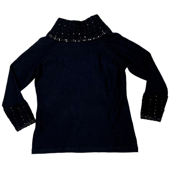 BEREK RHINESTONE CRYSTAL BUTTON DOUBLE BREASTED COTTON KNIT CARDIGAN SWEATER - Picture 5 of 14